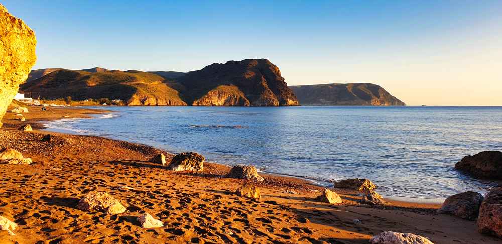 Atardecer en Playa de le los Escullos