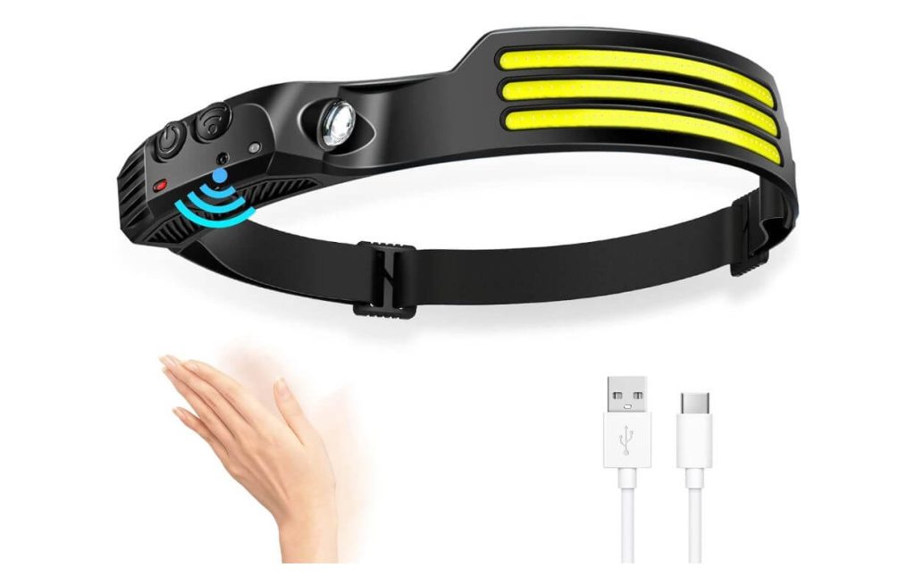 Linterna frontal LED recargable por USB, accesorio de iluminaciรณn imprescindible en tus rutas en camper o autocaravana